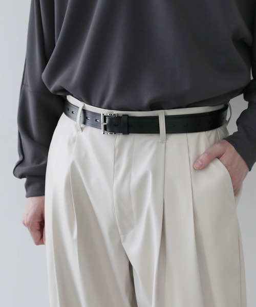 ASTRONOMY（アストロノミー）の「Buyer's Select/オーバルホールロングベルト（ベルト・メンズ・ブラック/アイボリー・FREE）」の3枚目の写真