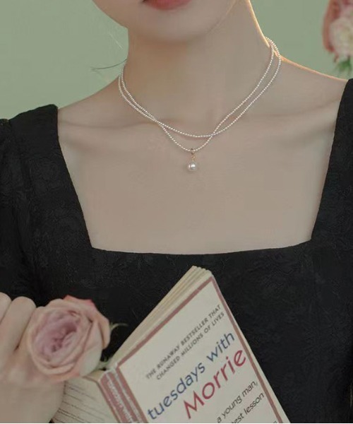 LA VORAGINE（ラ ヴォラジネ）の「２連エコパールネックレス（ネックレス・レディース・A・FREE）」の2枚目の写真