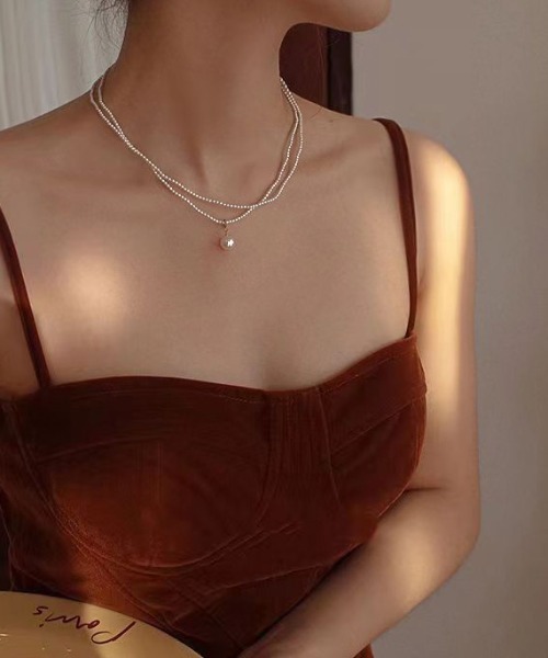 LA VORAGINE（ラ ヴォラジネ）の「２連エコパールネックレス（ネックレス・レディース・A・FREE）」の5枚目の写真