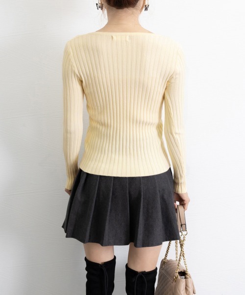 Miniministore(ミニミニストア)の「リブニットトップス レディース 大人秋服(ニット/セーター・レディース・ホワイト/グレー/アイボリー/ベージュ/ブラック/ダークブラウン・フリー)」の21枚目の写真