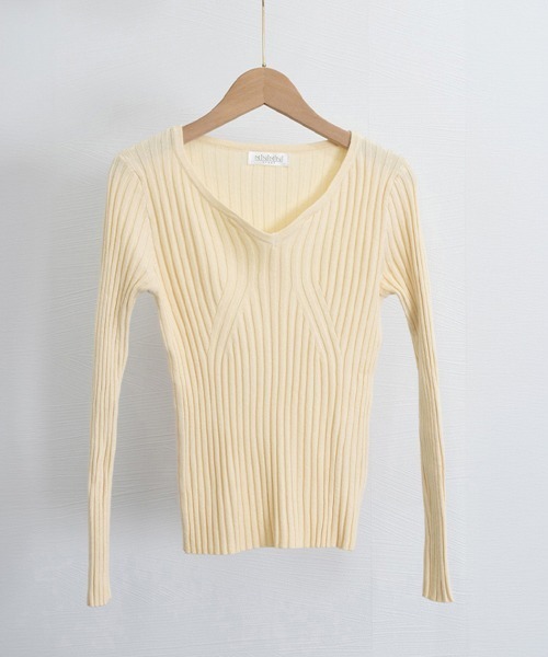 Miniministore(ミニミニストア)の「リブニットトップス レディース 大人秋服(ニット/セーター・レディース・ホワイト/グレー/アイボリー/ベージュ/ブラック/ダークブラウン・フリー)」の22枚目の写真