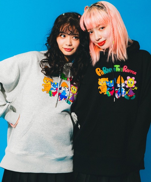 L.H.P（エルエイチピー）の「Parappa The Rapper/パラッパラッパー/グラフィックプリントフーデッドパーカー（パーカー・メンズ・ブラック/オレンジ/グレー・LARGE/MEDIUM）」の8枚目の写真