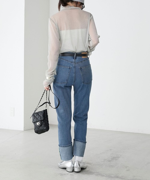 BONLECILL(ボンルシール)の「シアーラメメローインナープルオーバー(Tシャツ/カットソー・レディース・ブラック/グレイッシュブルー/グレー/ピンク/ミント/オフホワイト/チャコールグレー/モカ/ワイン・FREE)」の14枚目の写真