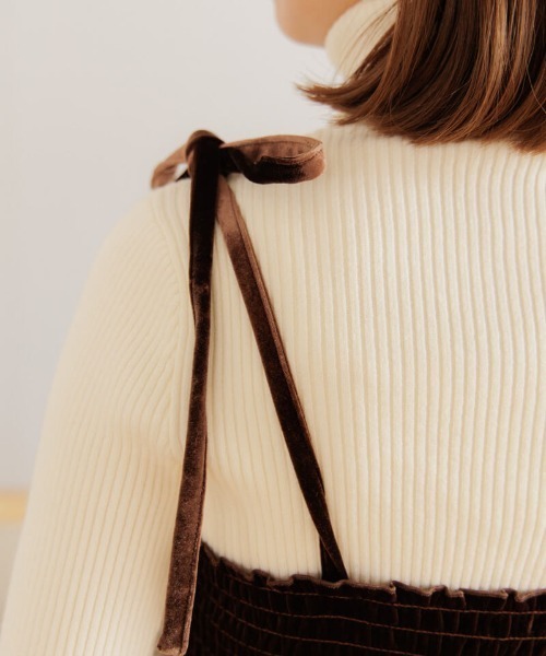 flower(フラワー)の「メルティングベロアワンピース(ワンピース・レディース・ブラウン/ブラック・FREE)」の16枚目の写真