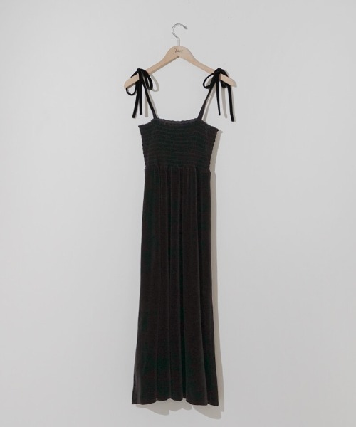 flower(フラワー)の「メルティングベロアワンピース(ワンピース・レディース・ブラウン/ブラック・FREE)」の20枚目の写真