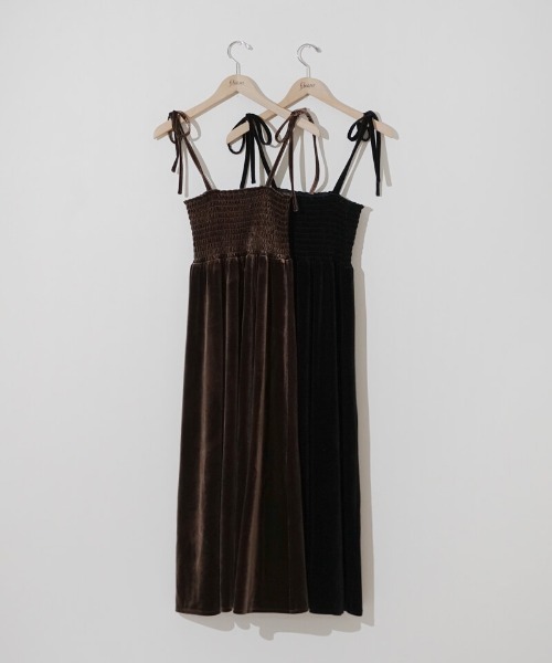 flower(フラワー)の「メルティングベロアワンピース(ワンピース・レディース・ブラウン/ブラック・FREE)」の21枚目の写真
