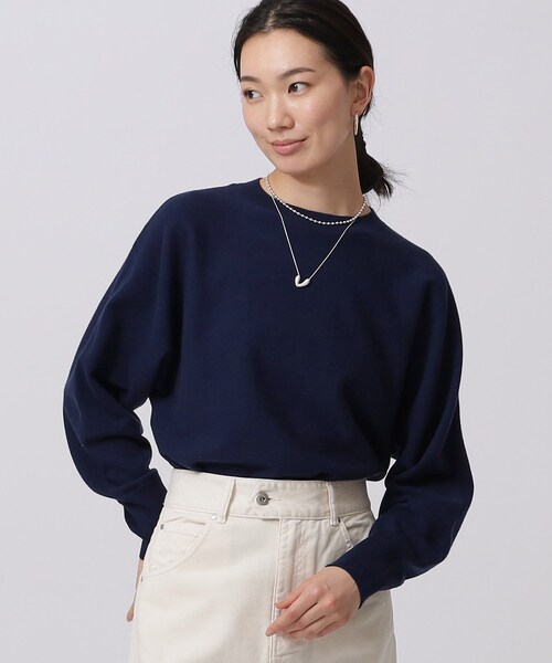 GALLEST(ギャレスト)の「ドルマンボリュームニット(ニット/セーター・レディース・ネイビー/ライトイエロー系/オフホワイト/サックスブルー/グレー系その他7・34/38)」の3枚目の写真