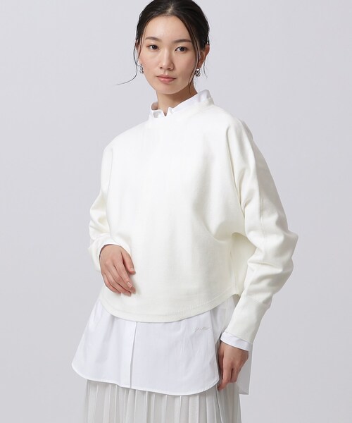 GALLEST(ギャレスト)の「ドルマンボリュームニット(ニット/セーター・レディース・ネイビー/ライトイエロー系/オフホワイト/サックスブルー/グレー系その他7・34/38)」の2枚目の写真