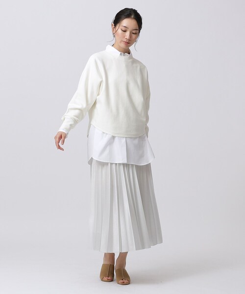 GALLEST(ギャレスト)の「ドルマンボリュームニット(ニット/セーター・レディース・ネイビー/ライトイエロー系/オフホワイト/サックスブルー/グレー系その他7・34/38)」の13枚目の写真