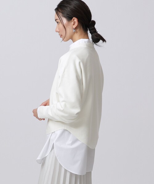 GALLEST(ギャレスト)の「ドルマンボリュームニット(ニット/セーター・レディース・ネイビー/ライトイエロー系/オフホワイト/サックスブルー/グレー系その他7・34/38)」の12枚目の写真