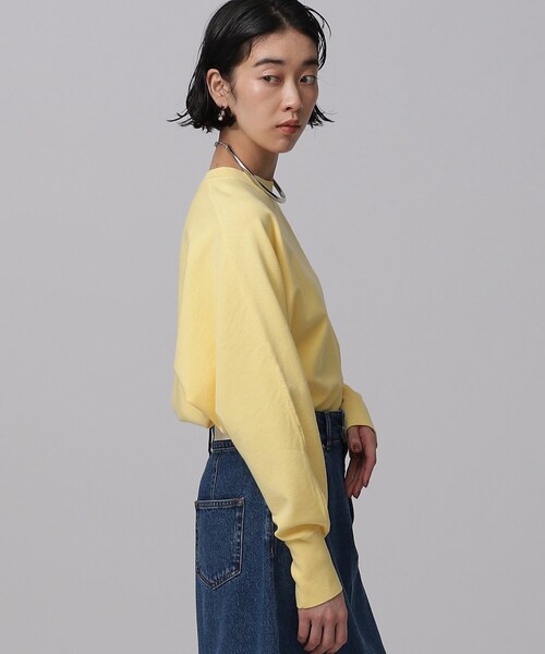 GALLEST(ギャレスト)の「ドルマンボリュームニット(ニット/セーター・レディース・ネイビー/ライトイエロー系/オフホワイト/サックスブルー/グレー系その他7・34/38)」の9枚目の写真