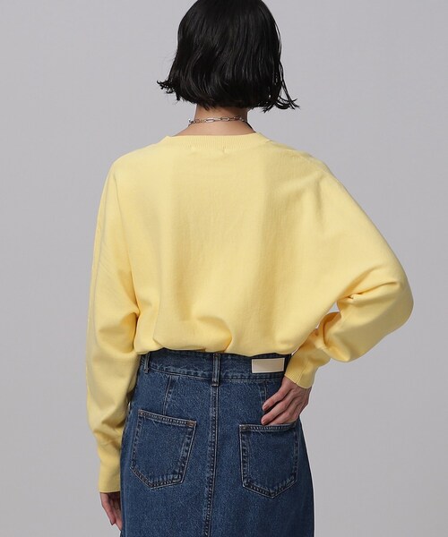 GALLEST(ギャレスト)の「ドルマンボリュームニット(ニット/セーター・レディース・ネイビー/ライトイエロー系/オフホワイト/サックスブルー/グレー系その他7・34/38)」の8枚目の写真