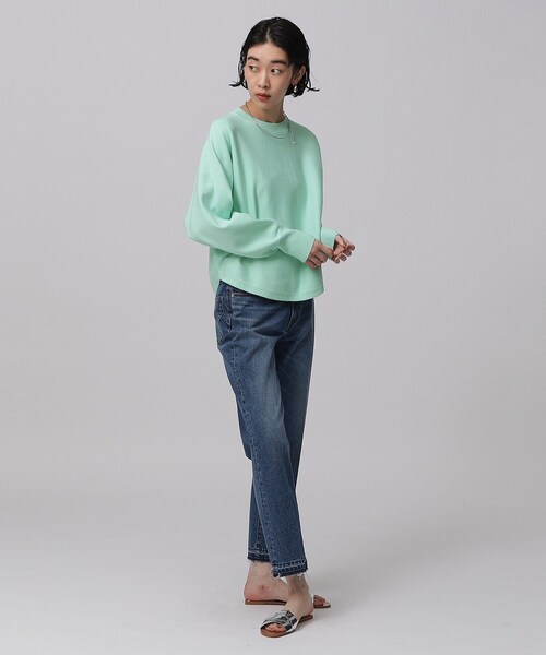 GALLEST(ギャレスト)の「ドルマンボリュームニット(ニット/セーター・レディース・ネイビー/ライトイエロー系/オフホワイト/サックスブルー/グレー系その他7・34/38)」の7枚目の写真