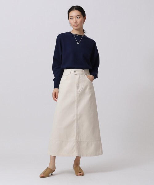 GALLEST(ギャレスト)の「ドルマンボリュームニット(ニット/セーター・レディース・ネイビー/ライトイエロー系/オフホワイト/サックスブルー/グレー系その他7・34/38)」の18枚目の写真