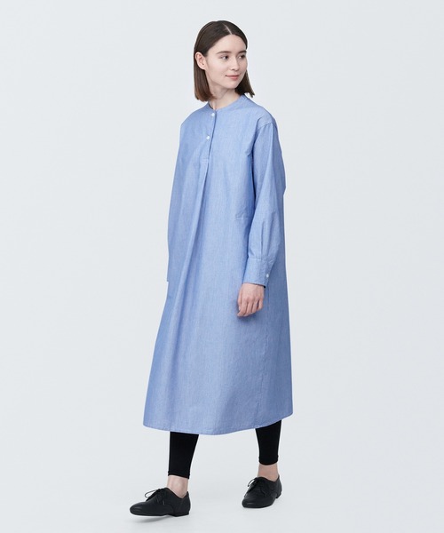 無印良品(ムジルシリョウヒン)の「婦人 和紙混ワンピース(ワンピース・レディース・ピンク/ホワイト/ブルー・XL/L/M/S)」の2枚目の写真