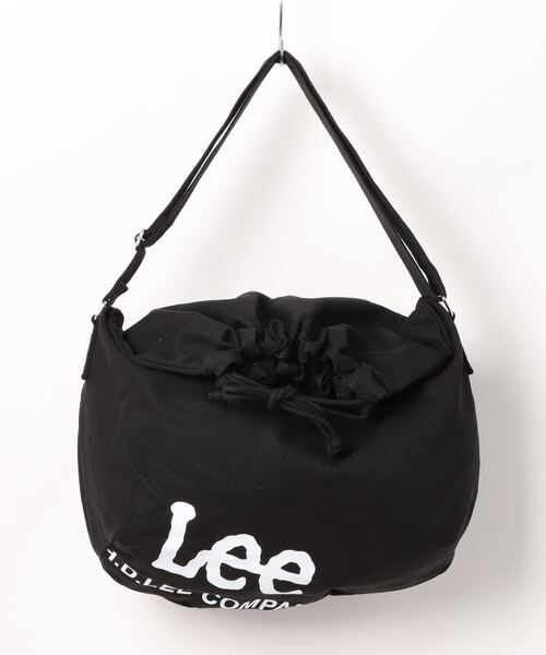 Lee（リー）の「Lee/リー　BIGナナメプリントドローストリングショルダー（ショルダーバッグ・レディース・ブラック×ホワイト/グレー系その他/ホワイト・ONE SIZE）」の2枚目の写真