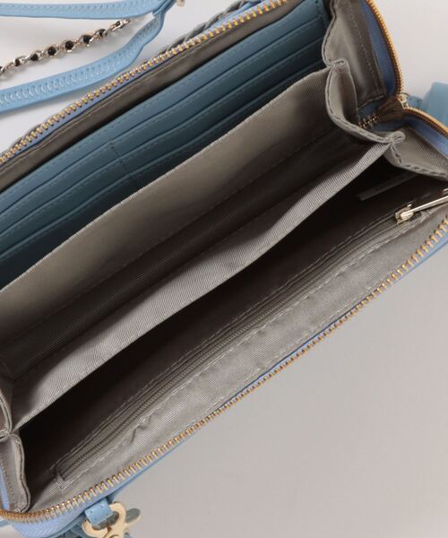 Three Four Time(スリーフォータイム)の「ラムクサリ編みウォレットBAG(財布・レディース・ライトブルー/シルバー/ライトパープル・FREE)」の6枚目の写真