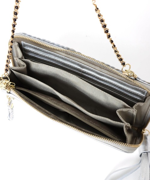 Three Four Time(スリーフォータイム)の「ラムクサリ編みウォレットBAG(財布・レディース・ライトブルー/シルバー/ライトパープル・FREE)」の18枚目の写真