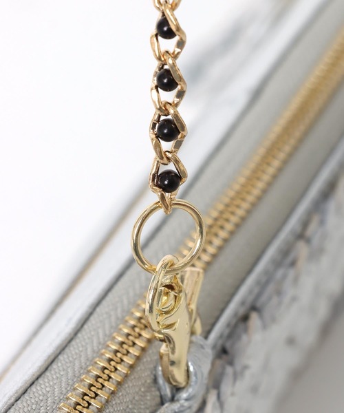 Three Four Time(スリーフォータイム)の「ラムクサリ編みウォレットBAG(財布・レディース・ライトブルー/シルバー/ライトパープル・FREE)」の21枚目の写真