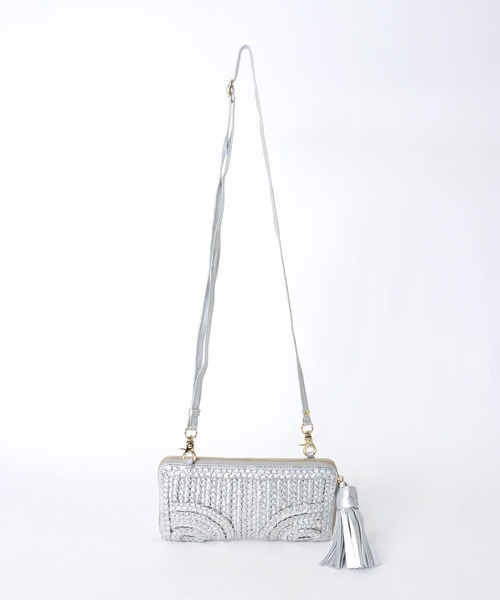 Three Four Time(スリーフォータイム)の「ラムクサリ編みウォレットBAG(財布・レディース・ライトブルー/シルバー/ライトパープル・FREE)」の22枚目の写真