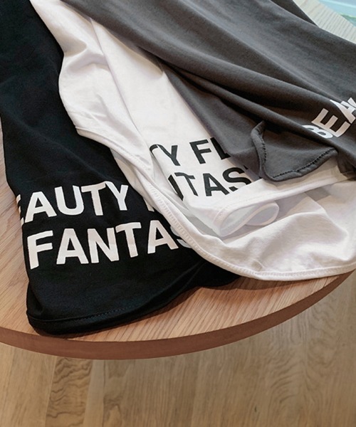 Miniministore(ミニミニストア)の「ロングtシャツ レディース 韓国 ロゴT(Tシャツ/カットソー・レディース・ホワイト/ダークグレー/ブラック・L/XXL/XL/M)」の20枚目の写真