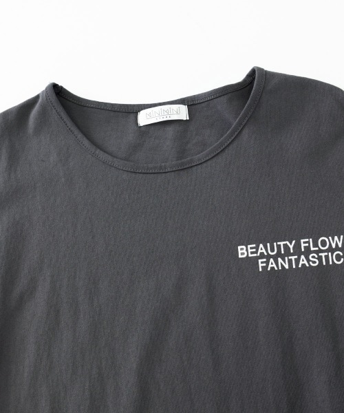 Miniministore(ミニミニストア)の「ロングtシャツ レディース 韓国 ロゴT(Tシャツ/カットソー・レディース・ホワイト/ダークグレー/ブラック・L/XXL/XL/M)」の21枚目の写真