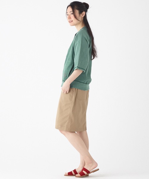 KRIFF MAYER Lady's Collection(クリフメイヤーレディースコレクション)の「異素材切り替えピグメントカーデ(カーディガン/ボレロ・レディース・レッド/ナチュラル/グリーン/チャコール/イエロー・LARGE/MEDIUM)」の10枚目の写真