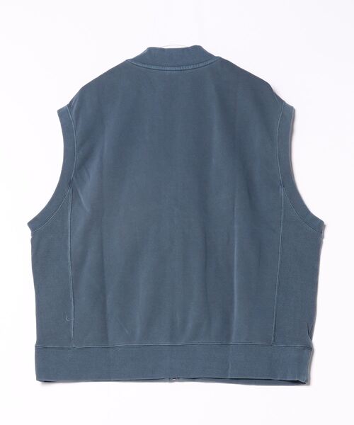 VIBGYOR（ヴィブジョー）の「ピグメント加工 裏毛スウェット ビッグシルエット ZIP ベスト（ベスト・メンズ・ダークブルー/ベージュ/ブラック・LARGE/MEDIUM）」の7枚目の写真