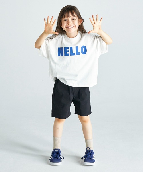 FOV(フォブ)の「フォブ HELLO Tシャツ(Tシャツ/カットソー・キッズ・ブルー/ブラック/ホワイト・S/L/XL/M)」の8枚目の写真