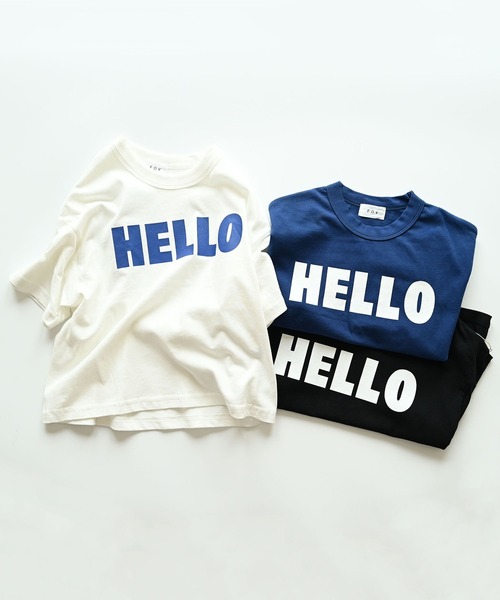 FOV(フォブ)の「フォブ HELLO Tシャツ(Tシャツ/カットソー・キッズ・ブルー/ブラック/ホワイト・S/L/XL/M)」の15枚目の写真