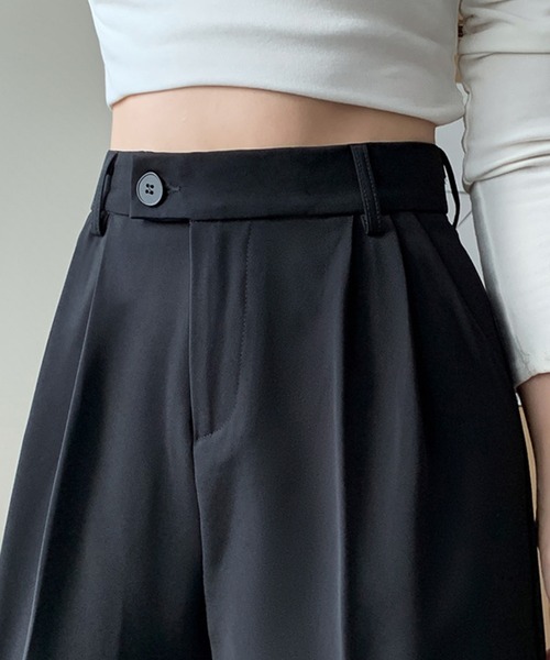 aimoha(アイモハ)の「ハイウエストタックワイドパンツ(その他パンツ・レディース・ダークグレー/ブラック・SMALL/MEDIUM/LARGE)」の18枚目の写真