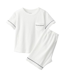 無印良品（ムジルシリョウヒン）の「ベビー　着るタオル　両面パイル　半袖ルームウェアセット（ルームウェア/パジャマ・キッズ）」