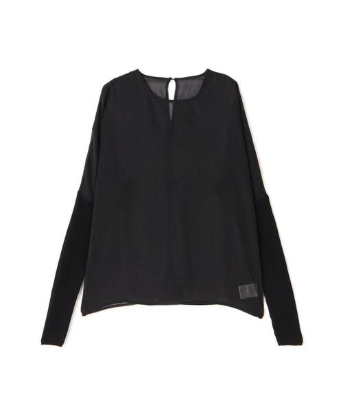AULA（アウラ）の「AULA/アウラ/ARM KNIT SHEER TOP（Tシャツ/カットソー・レディース・グレー/ブラック・F）」の9枚目の写真