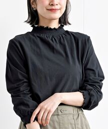 シャーリングギャザーカットソー