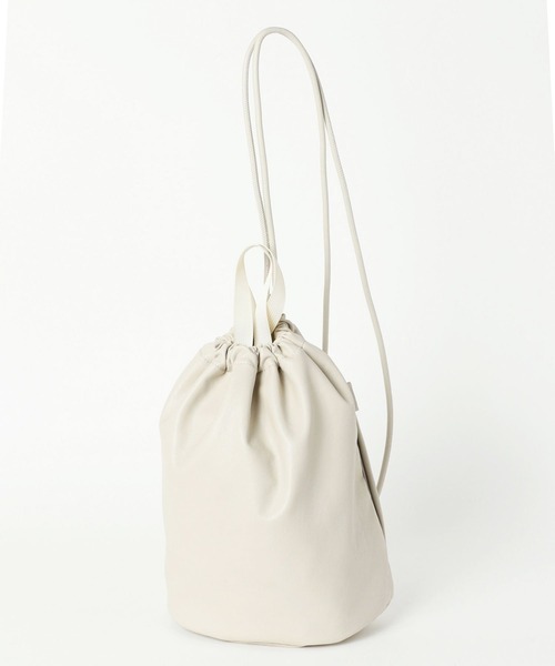 LEPSIM（レプシィム）の「フェイクレザーボンサックショルダー　105138（ショルダーバッグ・レディース・グレイッシュベージュ/ブラック・ONE SIZE）」の12枚目の写真