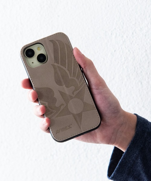 AVIREX（アヴィレックス）の「iPhone15 iPhone14 iPhone13 アヴィレックス [レザー調スタンドケース]（スマホケース/カバー・メンズ・グレー/ブラック/カーキ・iPhone 15）」の20枚目の写真
