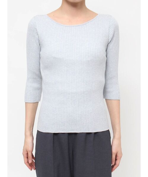 LAGUNAMOON(ラグナムーン)の「シルクブレンド2WAYニットプルオーバー(ニット/セーター・レディース・ベージュ/ライトブルー/ブラック/アイボリー・FREE)」の12枚目の写真