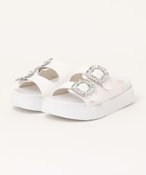 Parade（パレード）の「【厚底】プラットフォームビジューサンダル　6030【Parade】（サンダル・レディース・ホワイト/ブラック/グレイッシュベージュ/グリーン・LL/M/L/S）」の2枚目の写真