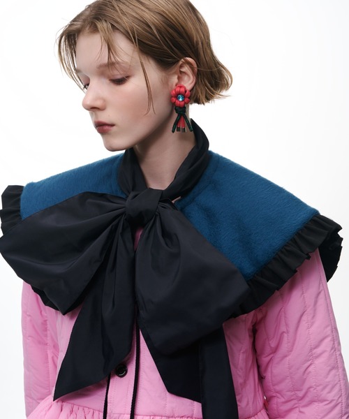 NON TOKYO（ノントーキョー）の「NON TOKYO/ノントーキョー/ビジューフラワーブレードBIGイヤリング（イヤリング・レディース・ネイビー/レッド・FREE）」の3枚目の写真