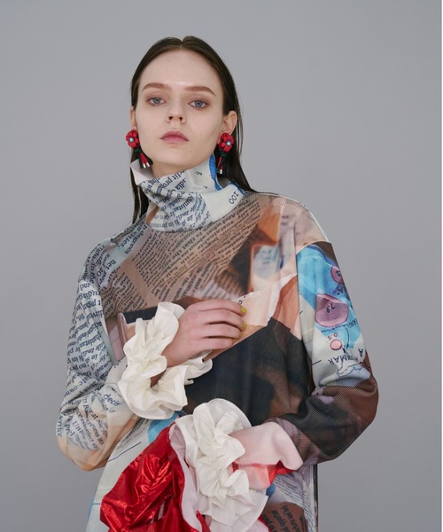 NON TOKYO（ノントーキョー）の「NON TOKYO/ノントーキョー/ビジューフラワーブレードBIGイヤリング（イヤリング・レディース・ネイビー/レッド・FREE）」の5枚目の写真