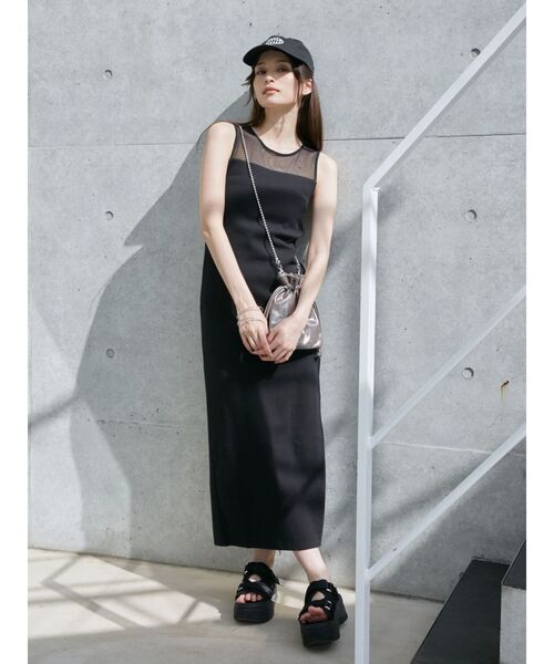 MURUA（ムルーア）の「シアーテレコワンピース（ワンピース・レディース・ホワイト/ブラック/ブルー・FREE）」の15枚目の写真