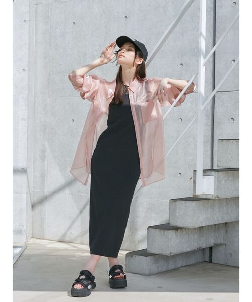 MURUA（ムルーア）の「シアーテレコワンピース（ワンピース・レディース・ホワイト/ブラック/ブルー・FREE）」の17枚目の写真