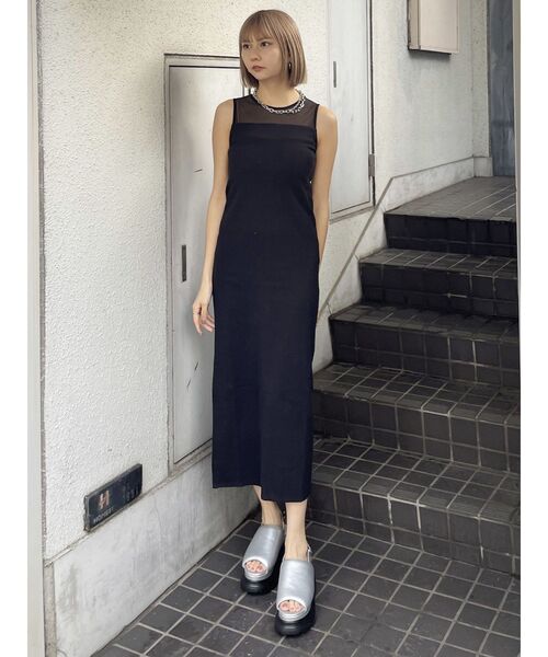 MURUA（ムルーア）の「シアーテレコワンピース（ワンピース・レディース・ホワイト/ブラック/ブルー・FREE）」の18枚目の写真