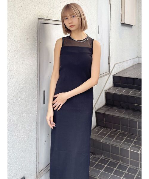 MURUA（ムルーア）の「シアーテレコワンピース（ワンピース・レディース・ホワイト/ブラック/ブルー・FREE）」の21枚目の写真