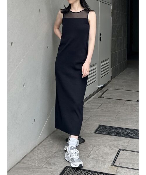 MURUA（ムルーア）の「シアーテレコワンピース（ワンピース・レディース・ホワイト/ブラック/ブルー・FREE）」の6枚目の写真