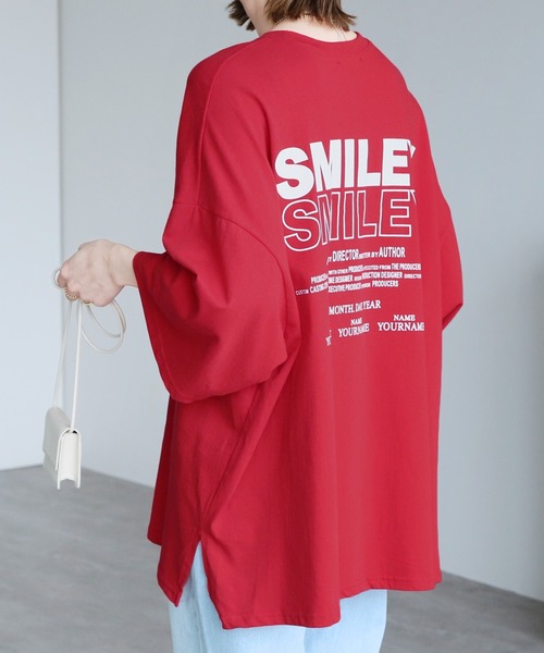 reca(レカ)の「ロゴプリントTシャツ(Tシャツ/カットソー・レディース・チャコールグレー/ブラック/ホワイト/レッド/グレー系その他・FREE)」の5枚目の写真