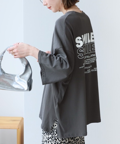 reca(レカ)の「ロゴプリントTシャツ(Tシャツ/カットソー・レディース・チャコールグレー/ブラック/ホワイト/レッド/グレー系その他・FREE)」の21枚目の写真