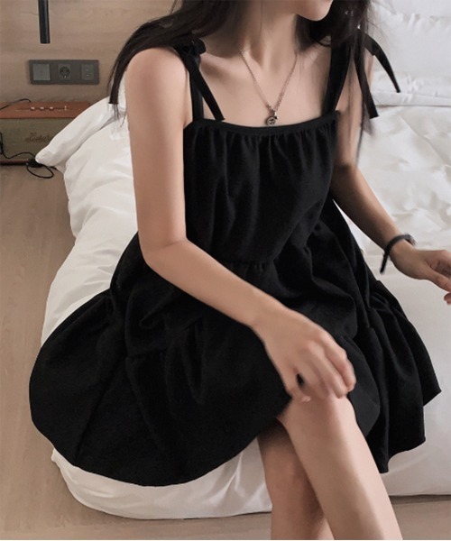 フレアカンカンキャミソールワンピース（ワンピース）｜by muni:r