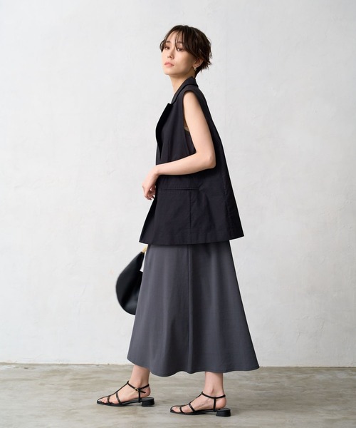 BARNYARDSTORM（バンヤードストーム）の「BARNYARDSTORM / リネンストレッチジレ（ベスト・レディース・グレー/ブラック・0/1）」の3枚目の写真