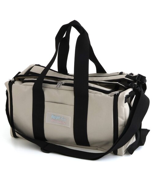 algy（アルジー）の「3WAYボストンBAG22-30L（ボストンバッグ・キッズ・グレー/ブラック・FREE）」の2枚目の写真